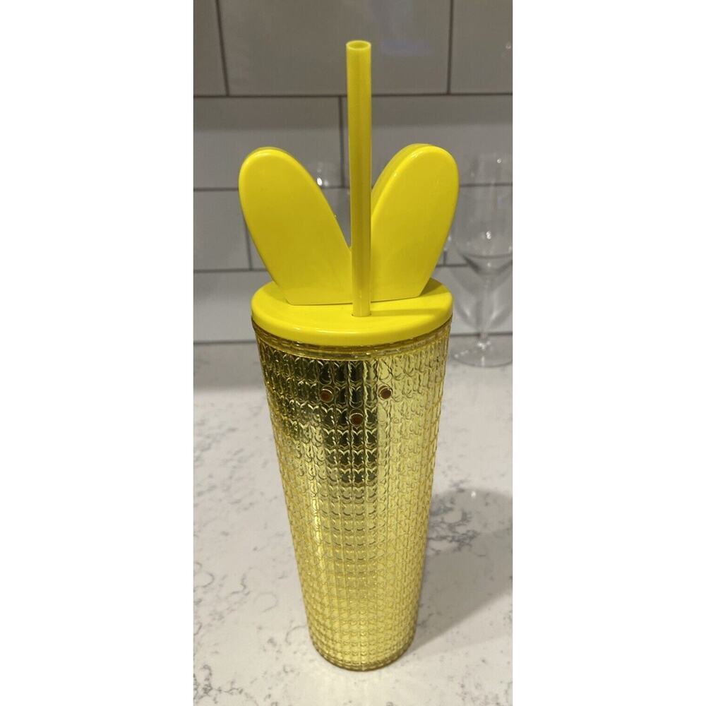 PEEPS Brand NEW Bunny Tumbler Yellow Sparkle EASTER Double Wall 24.5 oz BPA Free